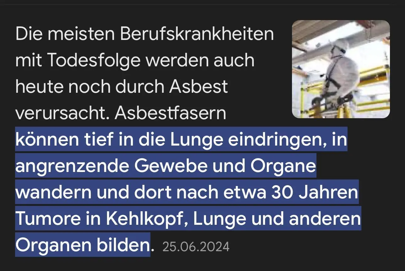 Krebs-Asbest